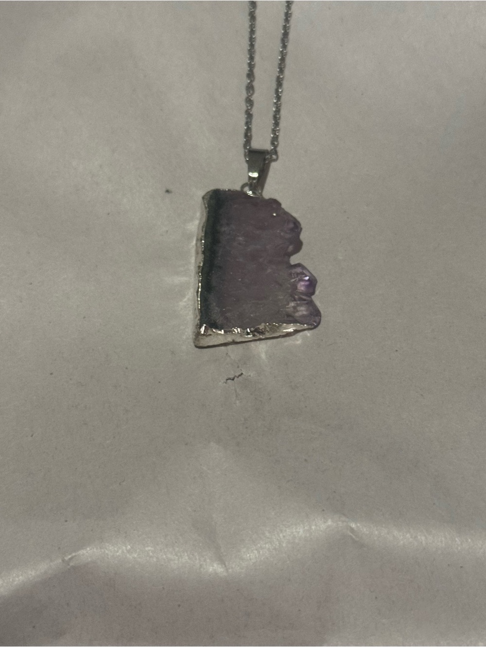 Purple Geode Pendant Necklace - Women Jewelry